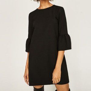 Zara bell-sleeved mini shift dress